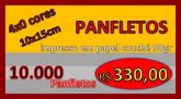 PANFLETOS  10.000   4x0 cores 10x15cm