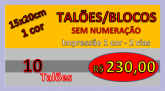 10 TALÕES/BLOCOS s/numeros 15x20cm