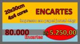 80.000 - ENCARTES 4x4 papel jornal 49gr 20X30cm