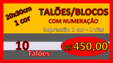 10 TALÕES/BLOCOS numerados 20x30 cm